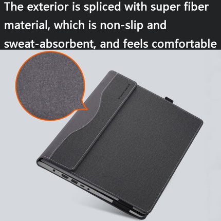 Laptop Leather Anti-Fall Protective Case For Lenovo XiaoXin Pro 14 2021(Gray Cobalt Blue)-garmade.com