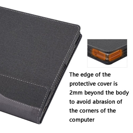 Laptop Leather Anti-Fall Protective Case For Lenovo YOGA 14s 2021(Deep Blue)-garmade.com