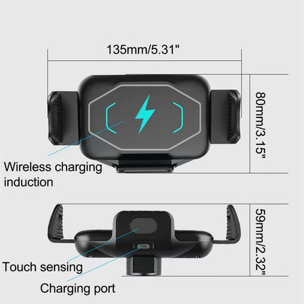 S15 15W QI Magnetic Car Wireless Charging Holder For Folding Screen Phone(Black)-garmade.com