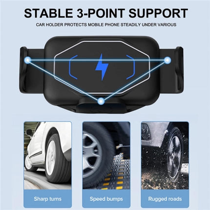 S15 15W QI Magnetic Car Wireless Charging Holder For Folding Screen Phone(Black)-garmade.com