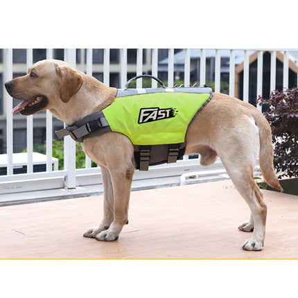 Reflective Printed Pet Dog Life Jacket Swimsuit, Size: S(Fluorescent Green)-garmade.com