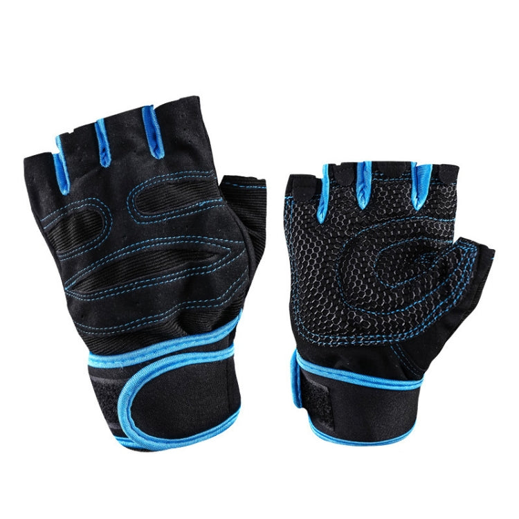 ST-2120 Gym Exercise Equipment Anti-Slip Gloves, Size: S(Blue)-garmade.com