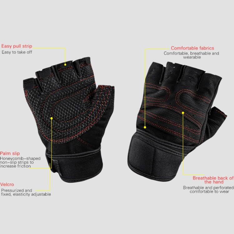ST-2120 Gym Exercise Equipment Anti-Slip Gloves, Size: S(Blue)-garmade.com