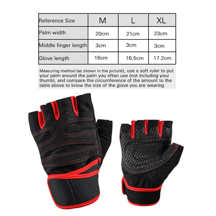 ST-2120 Gym Exercise Equipment Anti-Slip Gloves, Size: S(Red)-garmade.com