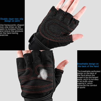 ST-2120 Gym Exercise Equipment Anti-Slip Gloves, Size: XL(Black)-garmade.com