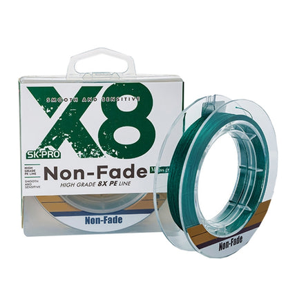NON-FADE X8 150m 8 Code PE Pish Line, Line number: No. 0.8(Ink Green)-garmade.com