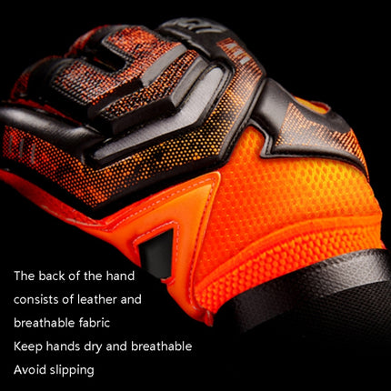 Ailsports ST5511 1 Pair Goalkeeper Thicken Latex Fingers Protection Gloves, Size: 11(Red)-garmade.com