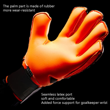 Ailsports ST5511 1 Pair Goalkeeper Thicken Latex Fingers Protection Gloves, Size: 11(Red)-garmade.com