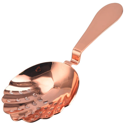 Seashell Shape Stainless Steel Strainer Cocktail Ice Filter(Rose Gold)-garmade.com