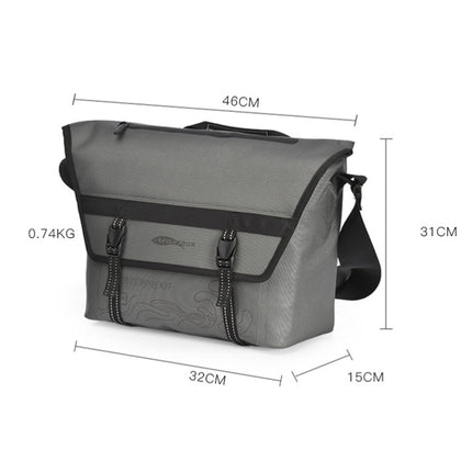 AFISHTOUR FC2002 Vintage Waterproof Large Capacity Shoulder Bag(Silver Grey)-garmade.com
