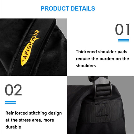 AFISHTOUR FC2001L Leisure Waterproof Messenger Bag, Size: Large (Black)-garmade.com
