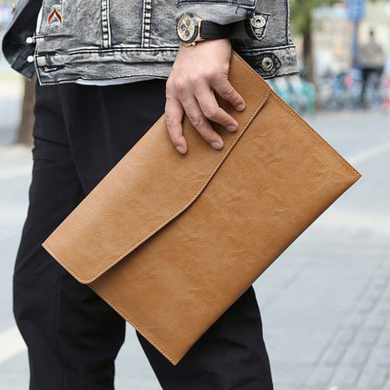 PU Leather Litchi Pattern Sleeve Case For 13.3 Inch Laptop, Style: Liner Bag + Power Bag (Black)-garmade.com