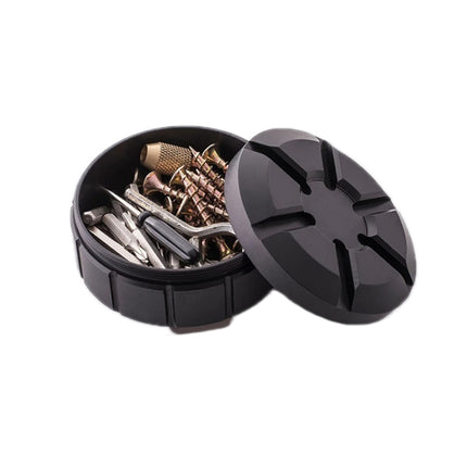 Outdoor Portable Stainless Steel First Aid Pill Storage Box(Black)-garmade.com