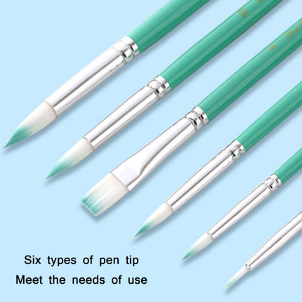 ZHUTING 2 Sets Pearl Rod Nylon Wool Chalk Set(6 PCS/Set Bamboo Green)-garmade.com