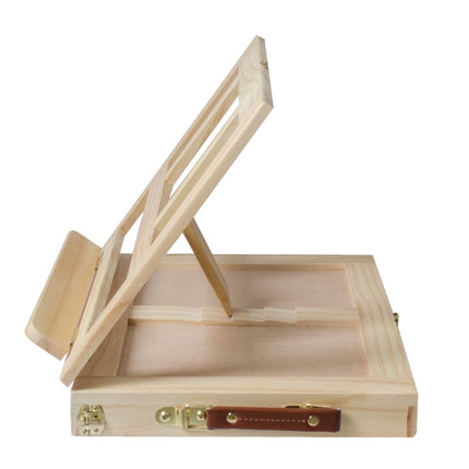 Desk Drawer Folding Sketch Pine Easel(Wood Color)-garmade.com