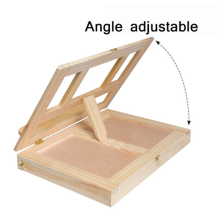 Desk Drawer Folding Sketch Pine Easel(Wood Color)-garmade.com