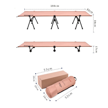 Shinetrip A357 Outdoor Folding Aluminum Alloy Camping Bed(Khaki)-garmade.com