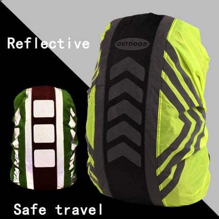 Luminous Pattern Rain Cover for Outdoor Backpack, Size: L 45-55L(Red-1)-garmade.com