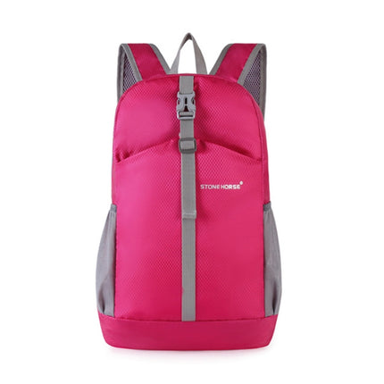 Stone Horse Outdoor Waterproof Folding Travel Backpack(Rose Red)-garmade.com