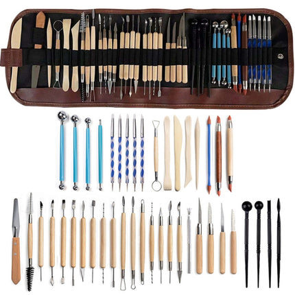 43 In 1 Clay Tool Combination Set with Storage Bag-garmade.com