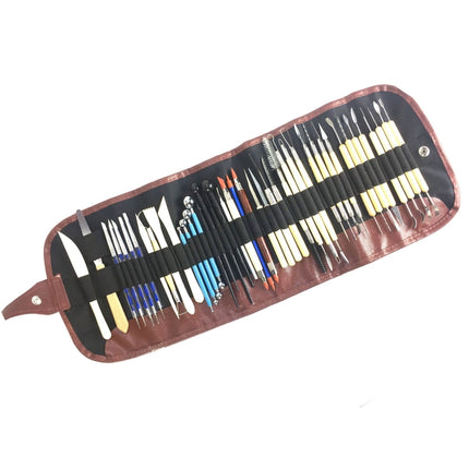 43 In 1 Clay Tool Combination Set with Storage Bag-garmade.com