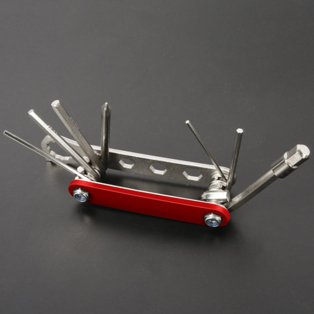 Bicycle 12 In 1 Portable Repair Tool(Red)-garmade.com