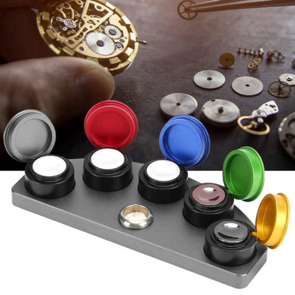 Full Metal Spot Oil Cup Stand Oiler Watch Repair Tool, Style: Four Oils Cups Colorful-garmade.com