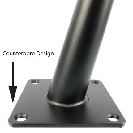 LH-ZT-0001 Cone Round Tube Furniture Support Legs, Style: Straight Cone Height 30cm(Black Gold)-garmade.com
