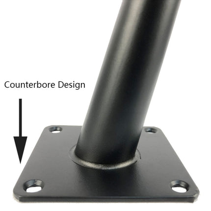 LH-ZT-0001 Cone Round Tube Furniture Support Legs, Style: Straight Cone Height 50cm(Matte Black)-garmade.com