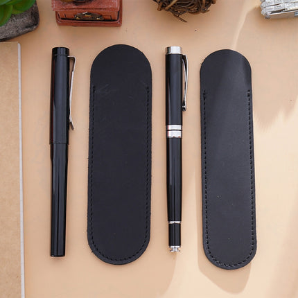 Single Pen Bag Handmade Line Pen Holder, Size: Small(Black)-garmade.com