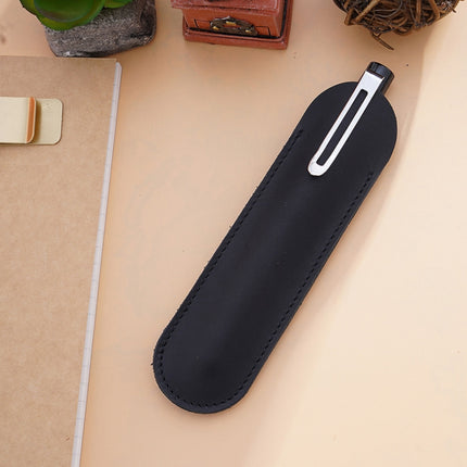 Single Pen Bag Handmade Line Pen Holder, Size: Large(Black)-garmade.com
