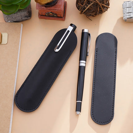 Single Pen Bag Handmade Line Pen Holder, Size: Large(Black)-garmade.com