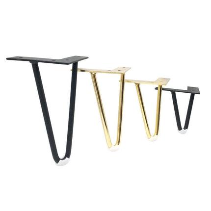 LH-S0006 Metal Furniture Support Legs, Height: 18cm(Black Gold)-garmade.com