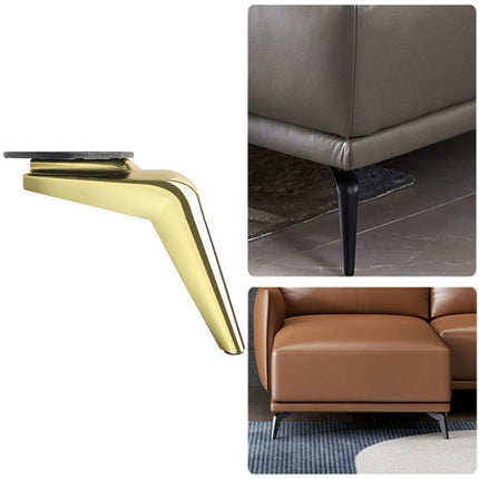 S699 Sickle Metal Furniture Support Leg, Height: 18cm(Titanium)-garmade.com