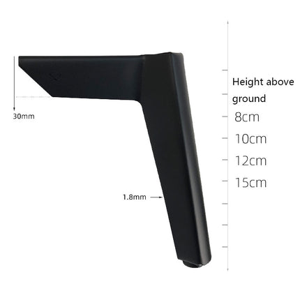 LH-FJ0039 Metal Furniture Support Legs, Height: 8cm(Matte Black)-garmade.com