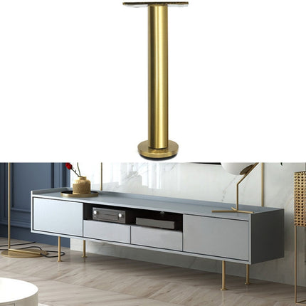 LH-TJ003 Adjustable Stainless Steel Round Tube Furniture Legs, Height: 18cm(Brushed Gold)-garmade.com