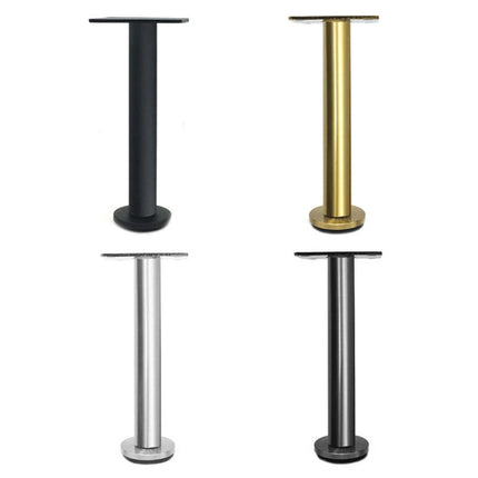 LH-TJ003 Adjustable Stainless Steel Round Tube Furniture Legs, Height: 30cm(Black Titanium)-garmade.com