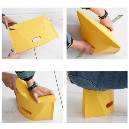 Outdoor Travel Lightweight Folding Plastic Stool(Green)-garmade.com