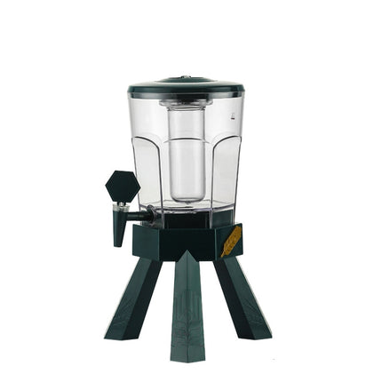 3L Wine Cannon Bar Beer Barrel With Faucet Coke Barrel Container( Green)-garmade.com