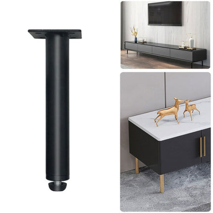 Metal Furniture Support Legs with Adjustment Pad, Height: 13cm(Matte Black)-garmade.com