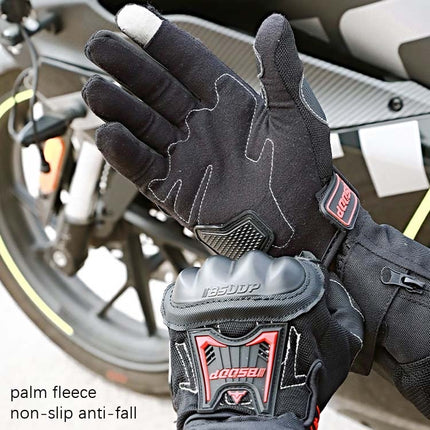 BSDDP RH-A0132 Full Finger Protection Outdoor Motorcycle Gloves, Size: XL(Black)-garmade.com