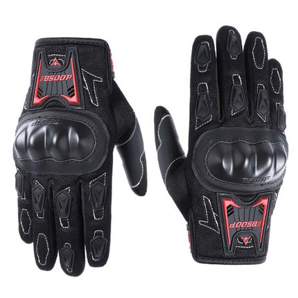 BSDDP RH-A0132 Full Finger Protection Outdoor Motorcycle Gloves, Size: XXL(Black)-garmade.com