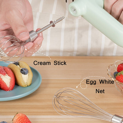 Wireless Handheld Electric Egg Beater Cake Mixer, Specification: Double Rod (Green Onion)-garmade.com