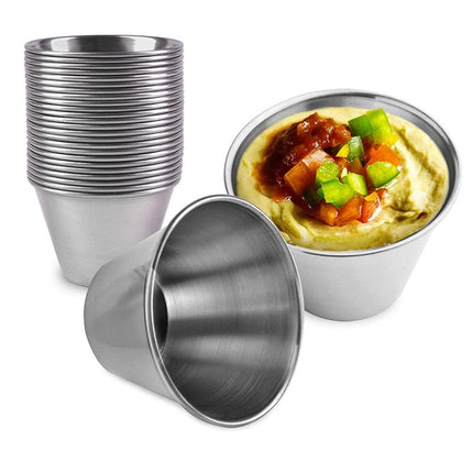 Stainless Steel Tortilla Salad Tomato Sauce Cup, Specification： 304 Small (Gold)-garmade.com
