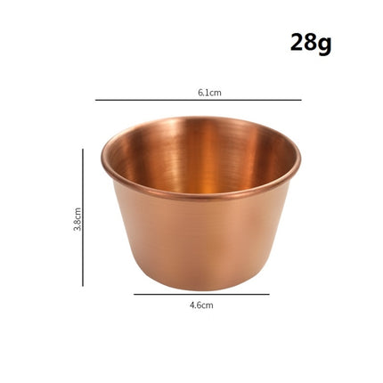 Stainless Steel Tortilla Salad Tomato Sauce Cup, Specification： 304 Small (Rose Gold)-garmade.com