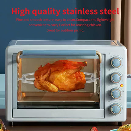 Stainless Steel Roast Chicken Skewer Cook Oven BBQ Grilled Fork-garmade.com