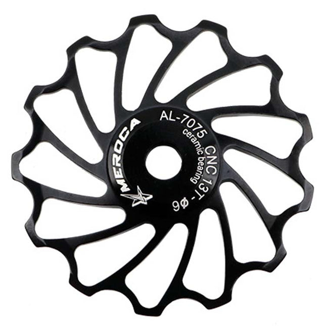 MEROCA Ceramic Bearing Mountain Bike Guide Wheel(13T Black)-garmade.com