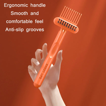 3 PCS Comb Curling Iron Hollow Cleaning Brush, Specification: 17x5.5cm(Grey)-garmade.com