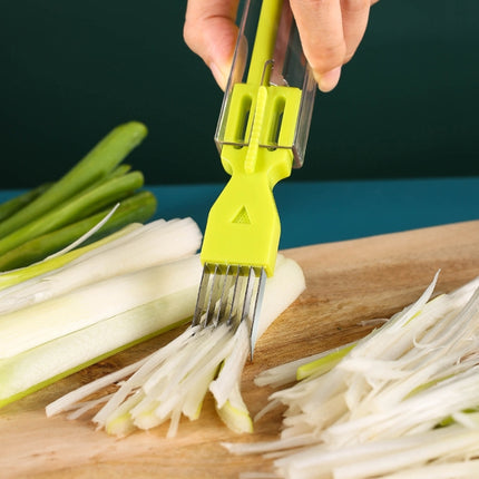 5 PCS Home Kitchen Multifunctional Green Onion Peeler(Yellow)-garmade.com