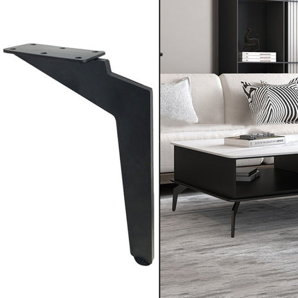 LH-DJ08 Adjustable Knife Shape Metal Furniture Support Legs, Height: 25cm(Matte Black)-garmade.com